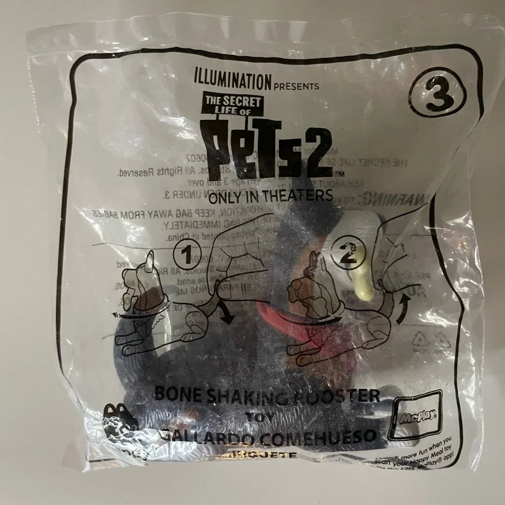The Secret Life of Pets 2, Dog- Bone Shaking Rooster McDonald’s Happy Meal Toy